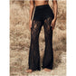 ✨ Damen Hose mit Spitzen-Einsatz – Zweilagiges Design & femininer Stil