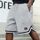 🏃 Locker geschnittene Herren-Shorts mit Streifen- / Karo-Design – Bequeme Freizeitshorts für Sport & Alltag – Sommerliche Baumwoll-Shorts🩳