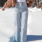 Damen High-Waist-Stretch-Straight-Leg-Jeans