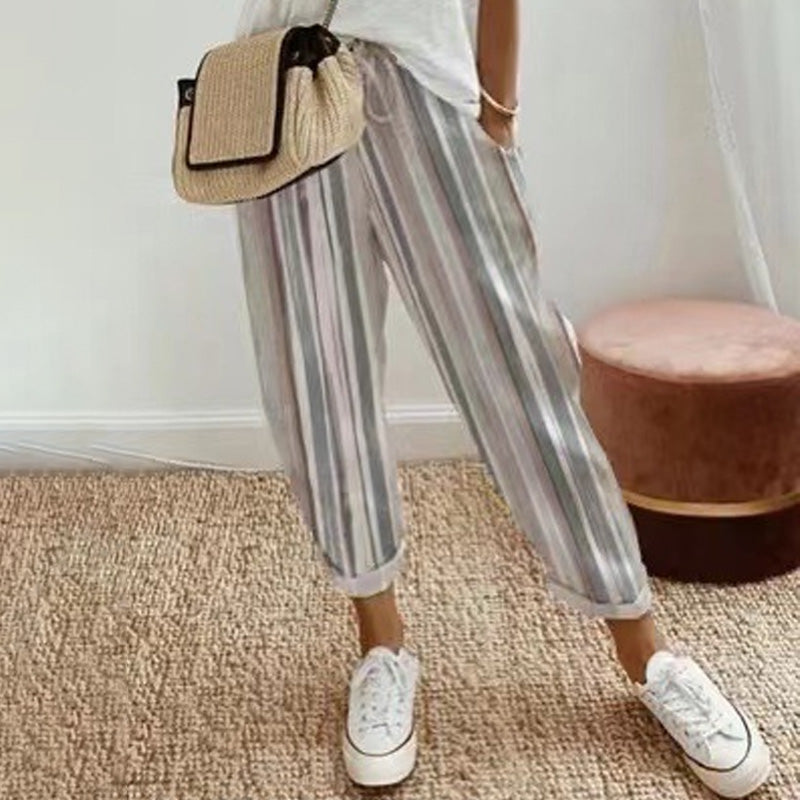 Damen Freizeithose mit Print – Bequeme Hose für Alltag und Freizeit