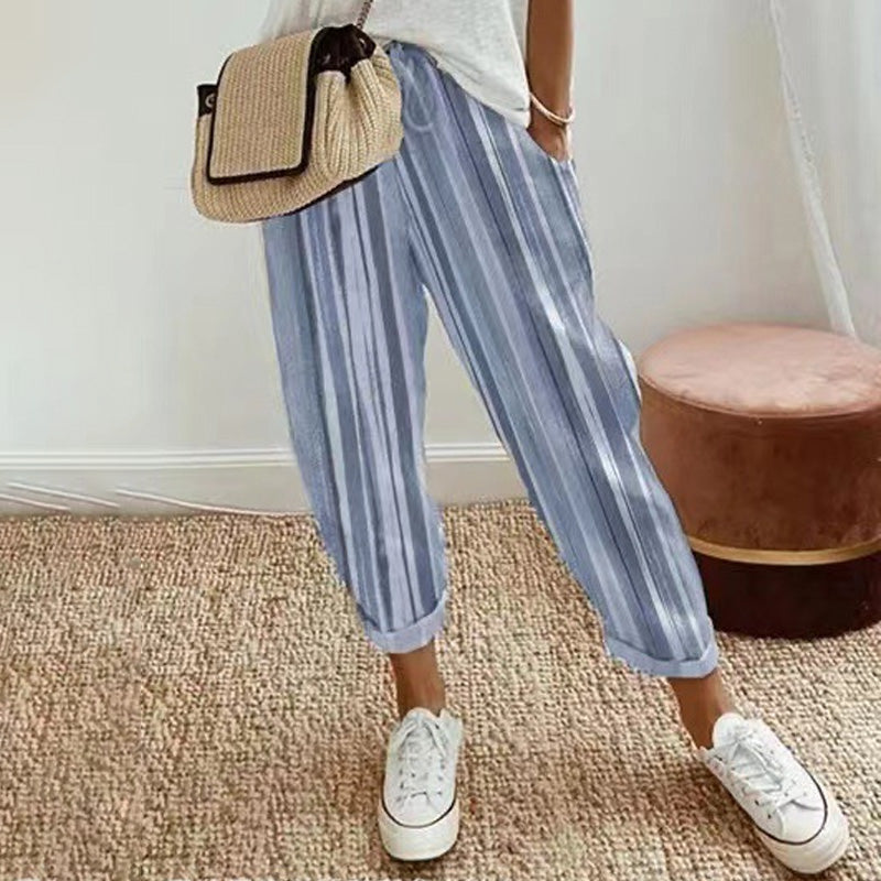 Damen Freizeithose mit Print – Bequeme Hose für Alltag und Freizeit