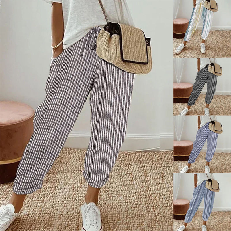 Damen Freizeithose mit Print – Bequeme Hose für Alltag und Freizeit