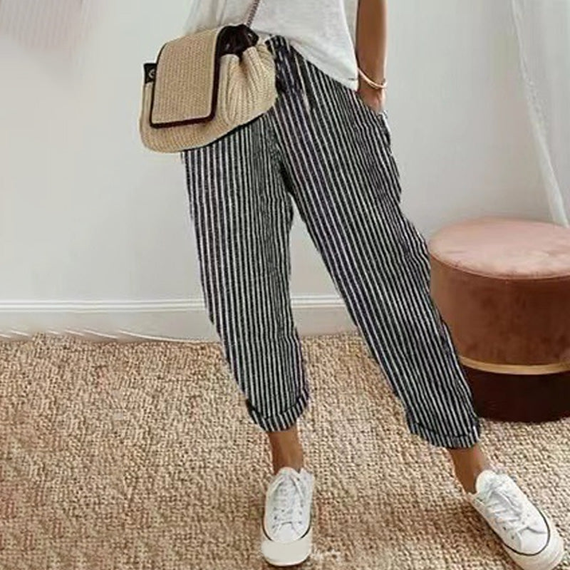 Damen Freizeithose mit Print – Bequeme Hose für Alltag und Freizeit