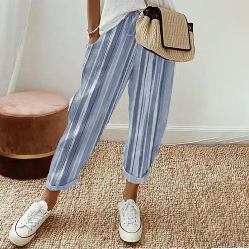 Damen Freizeithose mit Print – Bequeme Hose für Alltag und Freizeit