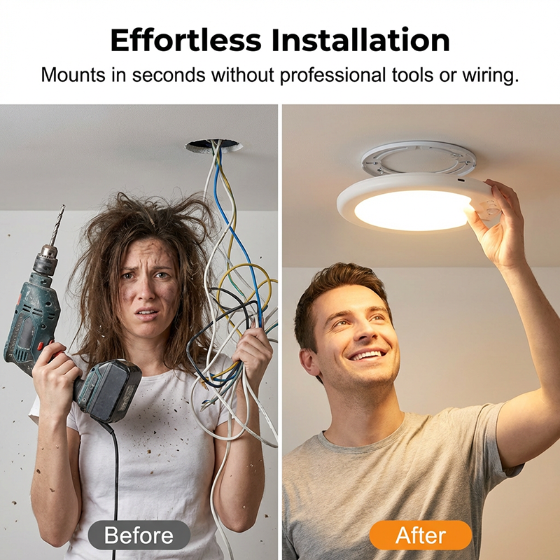 💡 50% Rabatt – Wiederaufladbare LED-Deckenleuchte mit Bewegungssensor & Sprachsteuerung, ohne Schalter