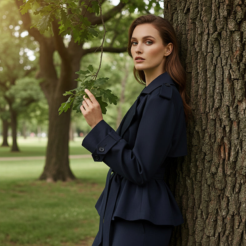 Modischer Damen Mantel mit Taillengürtel – schlanke Passform, Frühlings-Trenchcoat für das Büro 🧥🌷