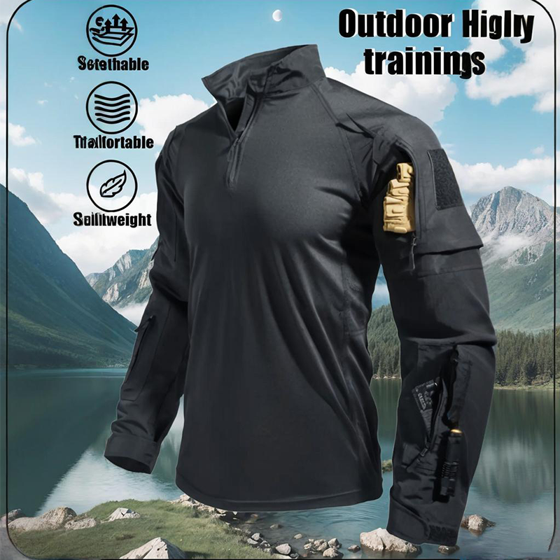 💎 50% RABATT! 💎 Langlebiges Multi-Pocket Outdoor- & Trainingsshirt – Atmungsaktiv, Robust & Taktisch Bereit 🌲💪