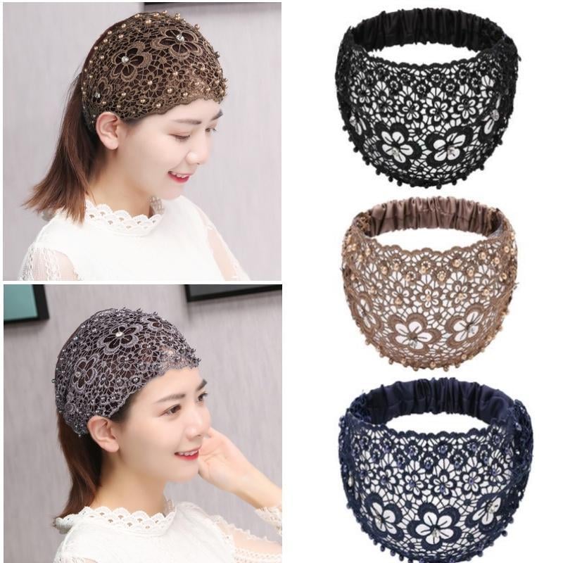 Damen Haarband mit Perlen & Strass – Breites Stirnband für Alltag💎✨