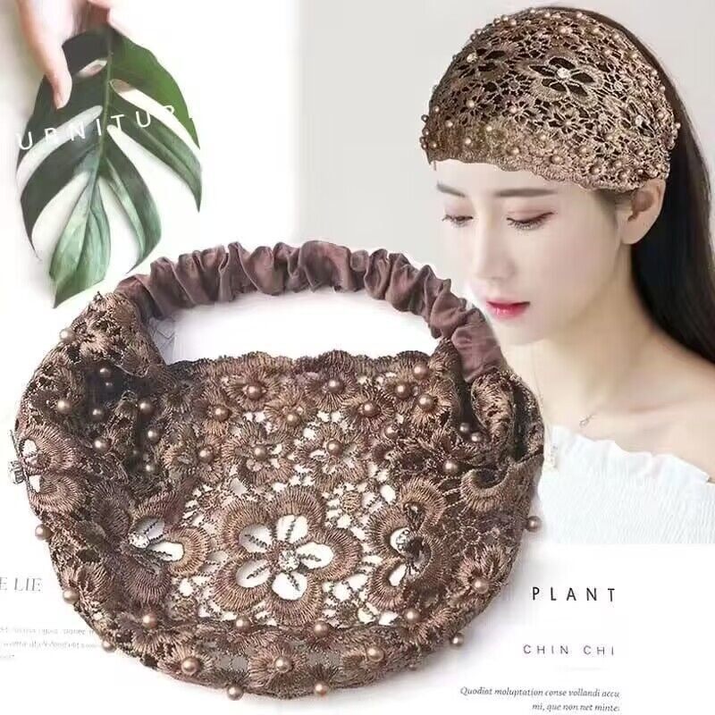 Damen Haarband mit Perlen & Strass – Breites Stirnband für Alltag💎✨