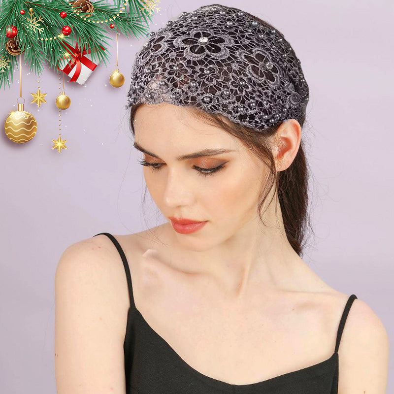 Damen Haarband mit Perlen & Strass – Breites Stirnband für Alltag💎✨
