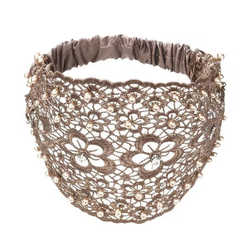 Damen Haarband mit Perlen & Strass – Breites Stirnband für Alltag💎✨