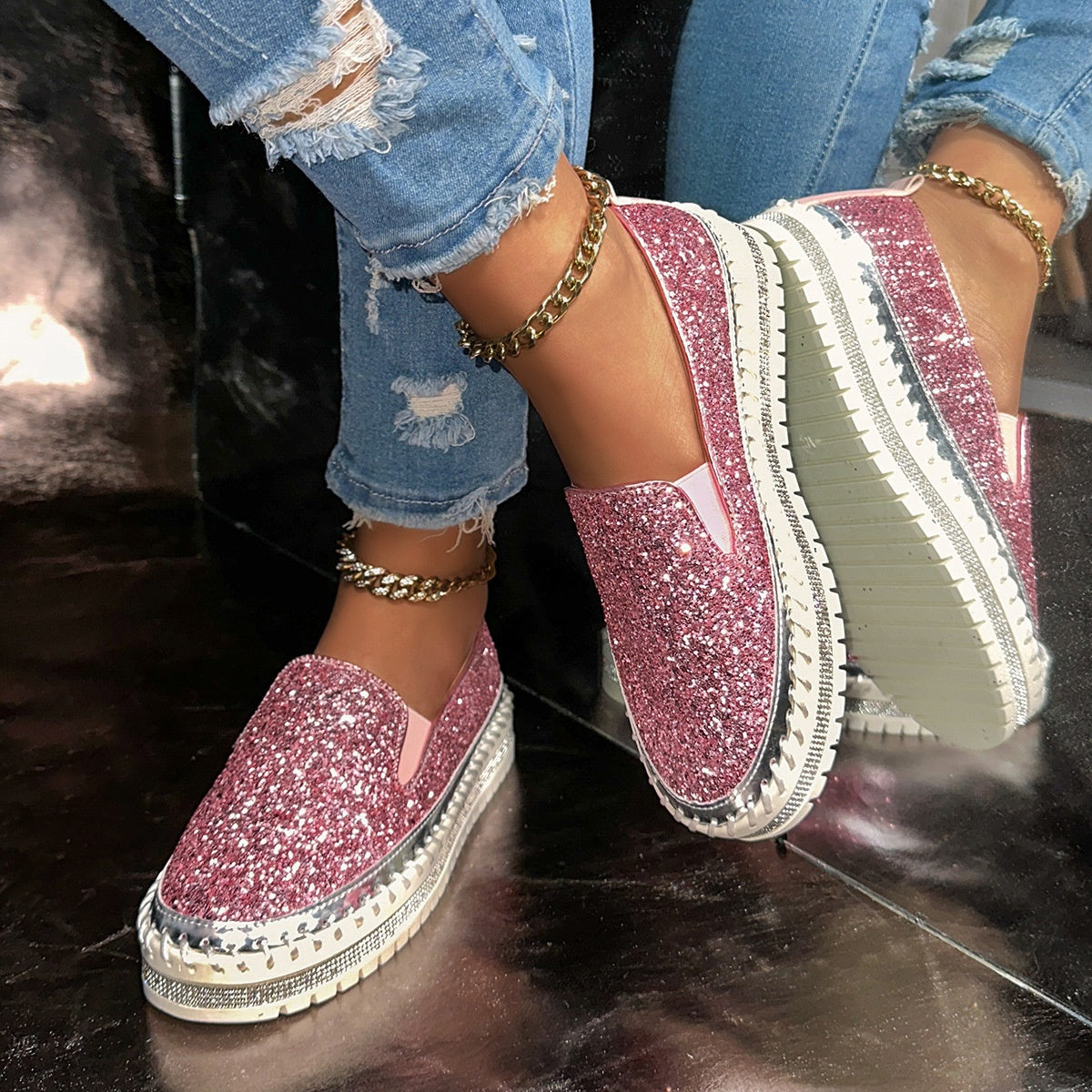 Damen lässige bequeme Schlupfschuhe