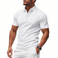 Herren schnell trocknendes Kurzarm-Hemdchen-Shirt mit Reverskragen