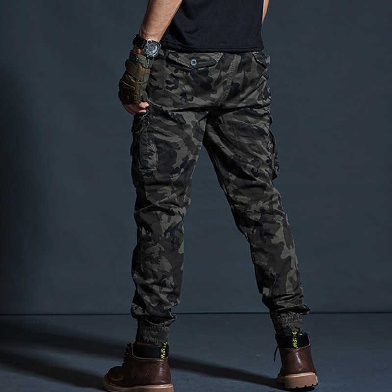 👖🔥 Herren Cargohose im Camouflage-Design – Slim Fit Jogger mit Bündchen, Mehrere Taschen