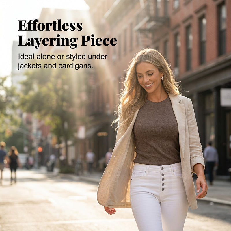Damen Freizeit-Tanktop aus Strick – luftig, bequem & vielseitig – ideal für den Sommer & zum Layering