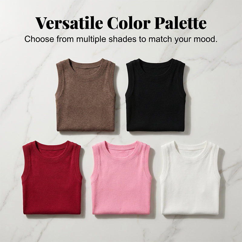 Damen Freizeit-Tanktop aus Strick – luftig, bequem & vielseitig – ideal für den Sommer & zum Layering