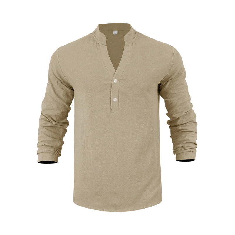 Lässiges Henley-T-Shirt für Herren📦Kostenloser Versand🔥