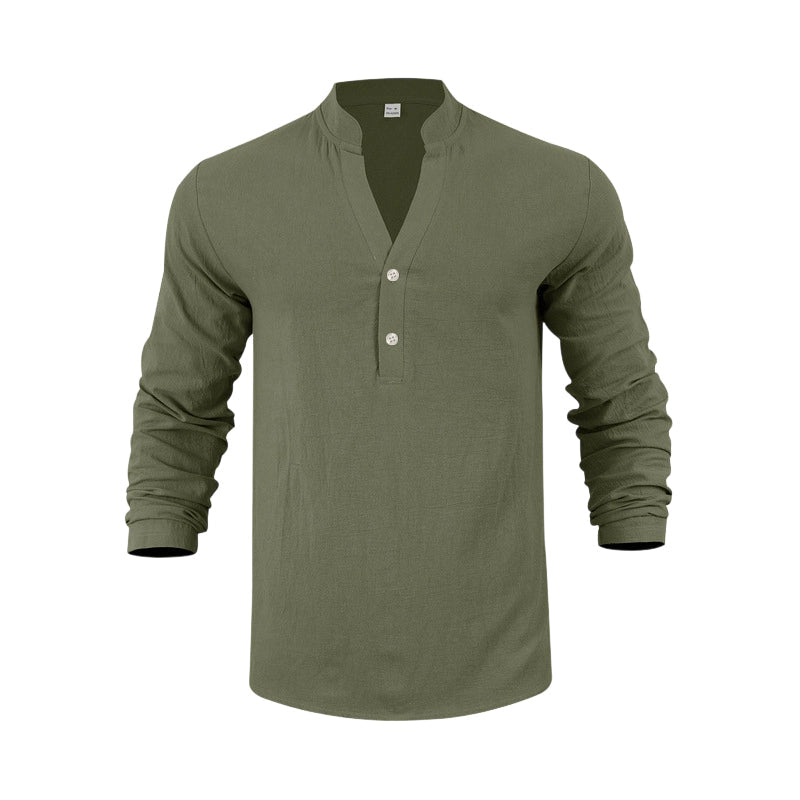 Lässiges Henley-T-Shirt für Herren📦Kostenloser Versand🔥