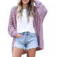 Frauen V-Ausschnitt Strickjacke – Schlichte, lockere Passform, Perfekt für den Frühling🌸🧶