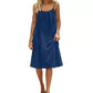 Sexy rückenfreies Cami-Kleid mit verstellbarem Kordelzug