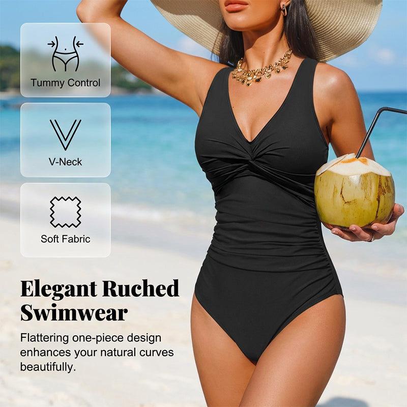 ✨ Einteiliger Badeanzug für Damen mit figurformendem Effekt 🩱