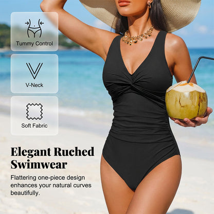 ✨ Einteiliger Badeanzug für Damen mit figurformendem Effekt 🩱