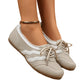 Damen Retro Wave-Streifen Schnür-Sneaker