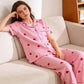💖🌙 Damen Pyjama-Set – Herz- & Streifenmuster, Bequem & Weich für Zuhause📦Kostenloser Versand🔥