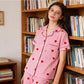💖🌙 Damen Pyjama-Set – Herz- & Streifenmuster, Bequem & Weich für Zuhause📦Kostenloser Versand🔥