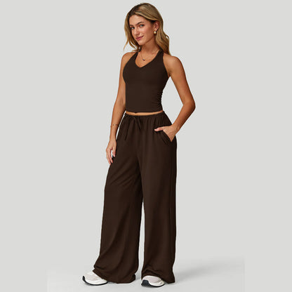 🧘‍♀️✨ Damen 2-teiliger Freizeitanzug – Locker, Palazzo-Hose & Komfortables Top, Sportlich & Bequem📦Kostenloser Versand🔥