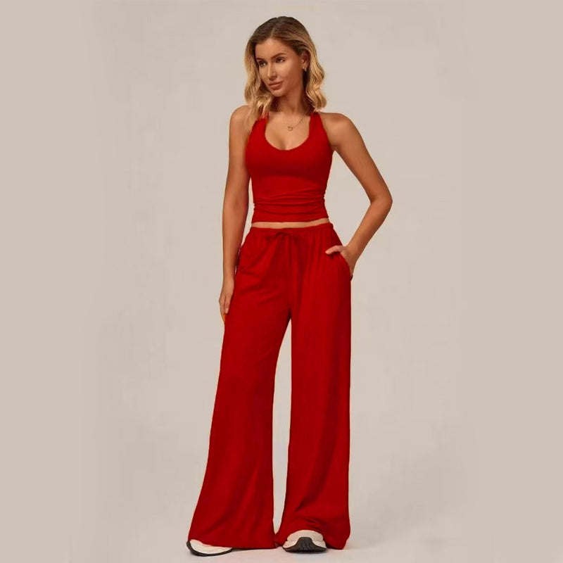 🧘‍♀️✨ Damen 2-teiliger Freizeitanzug – Locker, Palazzo-Hose & Komfortables Top, Sportlich & Bequem📦Kostenloser Versand🔥