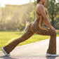 🧘‍♀️ Damen Jumpsuit – Leopard Print, Cross-Back, Ärmellos, Fitness & Yoga📦Kostenloser Versand🔥
