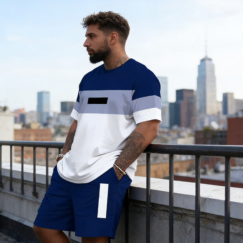 🕶️👕 Herren Freizeit-Set – Digitalprint, Kurzarm, Modern & Stylisch📦Kostenloser Versand🔥