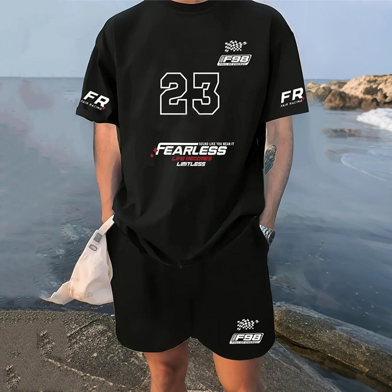 🕶️👕 Herren Freizeit-Set – Digitalprint, Kurzarm, Modern & Stylisch📦Kostenloser Versand🔥