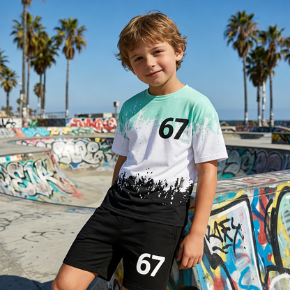 Jungen-3D-Print-T-Shirt- & Shorts-Set📦Kostenloser Versand🔥