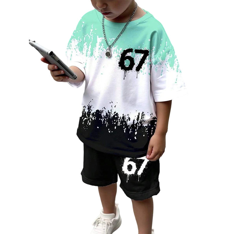 Jungen-3D-Print-T-Shirt- & Shorts-Set📦Kostenloser Versand🔥
