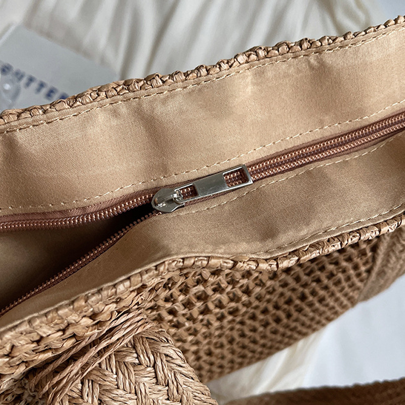 👜🌴 Damen Strohtasche – Groß, Geflochten, Schulter- & Tote Bag, Ideal für Strand & Alltag📦Kostenloser Versand🔥