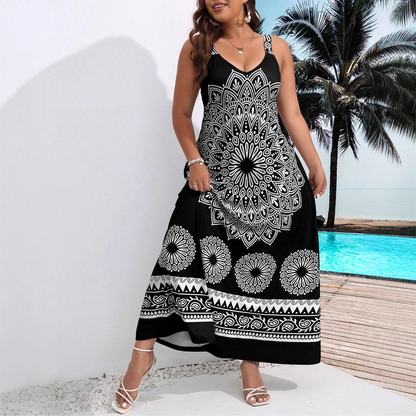 Bohemian-Mandala-Print-Cami-Maxikleid📦Kostenloser Versand🔥