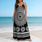 Bohemian Mandala Print Cami Maxi Dress