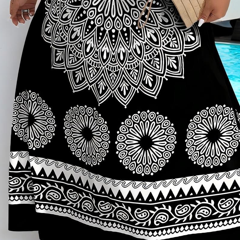 Bohemian Mandala Print Cami Maxi Dress