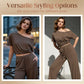 2-teiliges Set aus schulterfreiem Oberteil und Hose für Damen