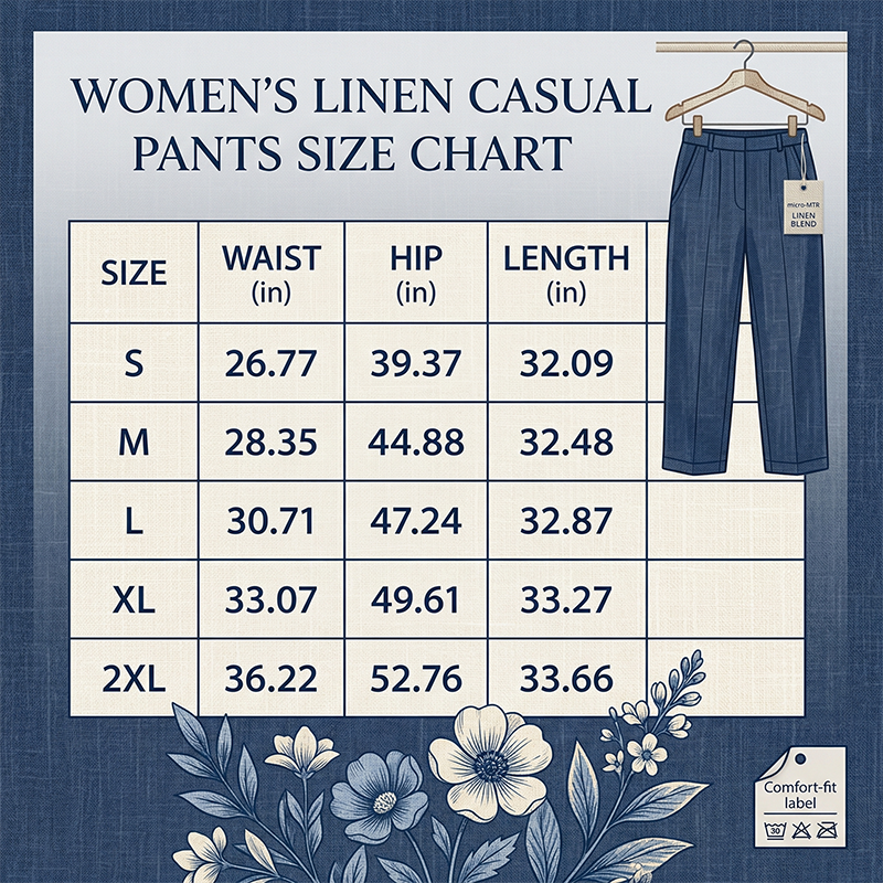 Baumwoll-Leinen-7/8-Hose für Damen – luftig & vielseitig👖☀️