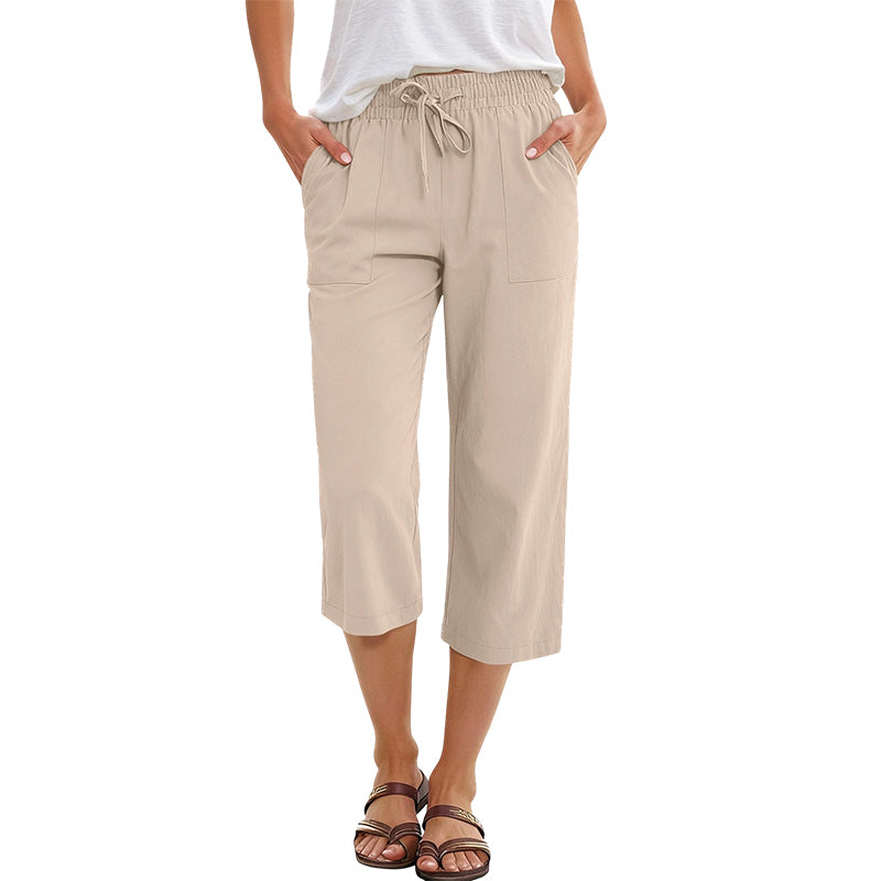 Baumwoll-Leinen-7/8-Hose für Damen – luftig & vielseitig👖☀️