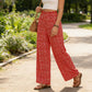 ⏳ Zeitlich begrenzt 50% Rabatt ⏰ Damen-Hose mit gerafftem Hohem Bund und Weitem Bein 👖