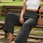 ⏳ Zeitlich begrenzt 50% Rabatt ⏰ Damen-Hose mit gerafftem Hohem Bund und Weitem Bein 👖
