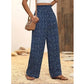 ⏳ Zeitlich begrenzt 50% Rabatt ⏰ Damen-Hose mit gerafftem Hohem Bund und Weitem Bein 👖