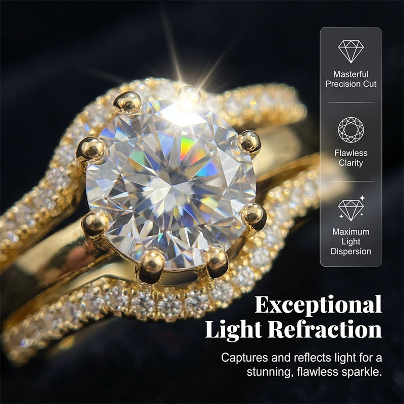 Vintage Zirkonia Ring – Verstellbarer Offener Ring für Damen, Elegant & Leicht Luxus für Zeige- oder Mittelfinger