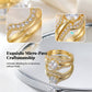 Vintage Zirkonia Ring – Verstellbarer Offener Ring für Damen, Elegant & Leicht Luxus für Zeige- oder Mittelfinger