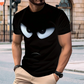 Herren Streetwear Graphic T-Shirt mit Augen-Print