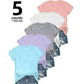 5er-Pack vielseitige unifarbene T-Shirts